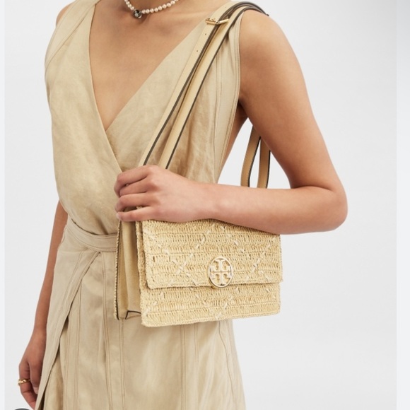 New Tory Burch miller raffia shoulder bag - Picture 16 of 16